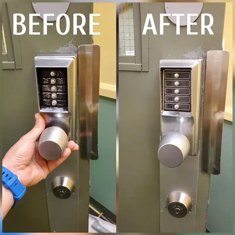 Modern Door Lock replacement in Montreal by experienced technician from Lock Aid Locksmith