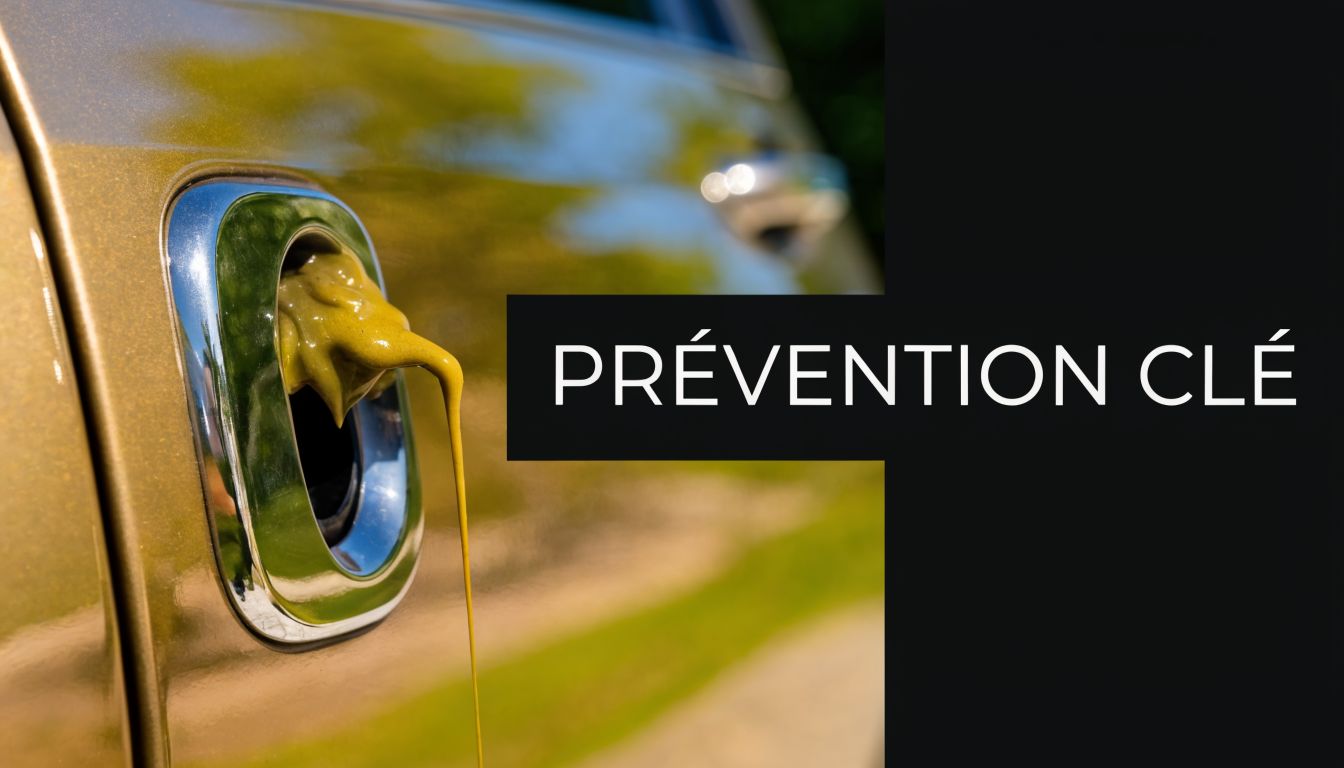 A green viscous substance coming out of a car door lock, symbolizing the use of antifreeze.